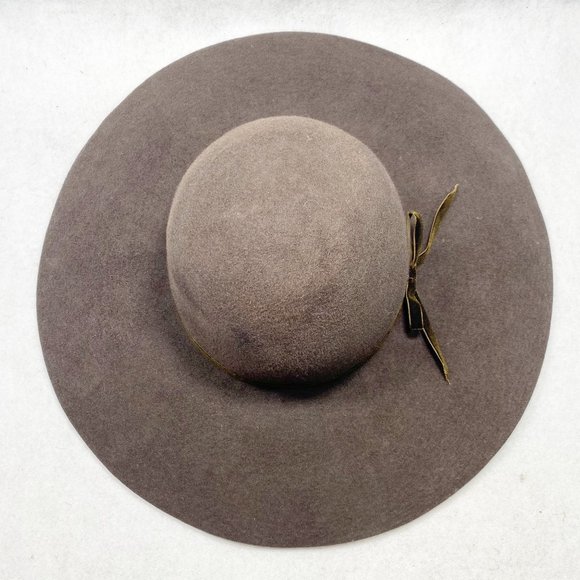 Grace Hats Brown Wool Wide Brim Hat main image 6